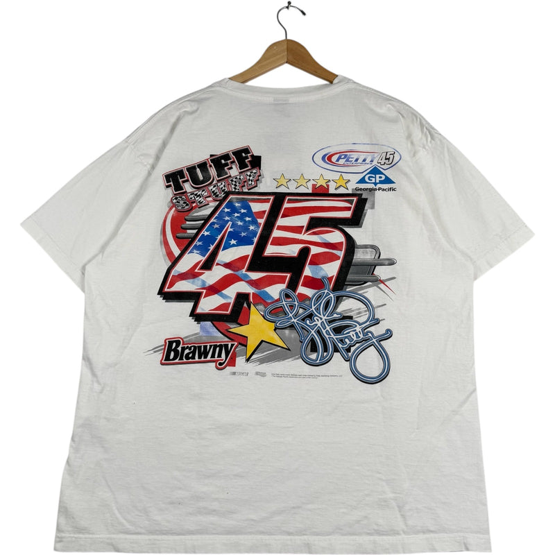 Vintage Kyle Petty #45 Brawny Race Car NASCAR Tee