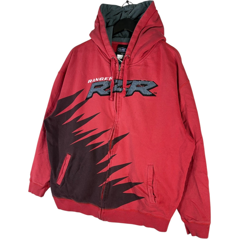 Vintage Polaris RZR Red Graphic Zip Hoodie