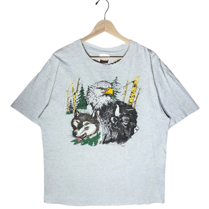 Vintage Bald Eagle Wolf Bear Graphic T-Shirt