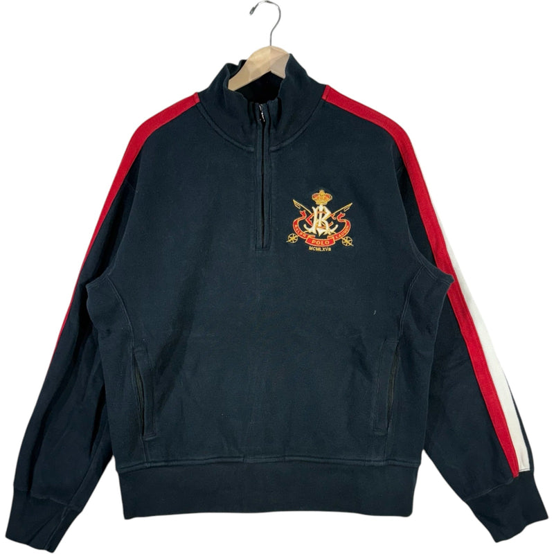 Vintage Polo Ralph Lauren Crest Embroidered 1/4 Zip Sweatshirt