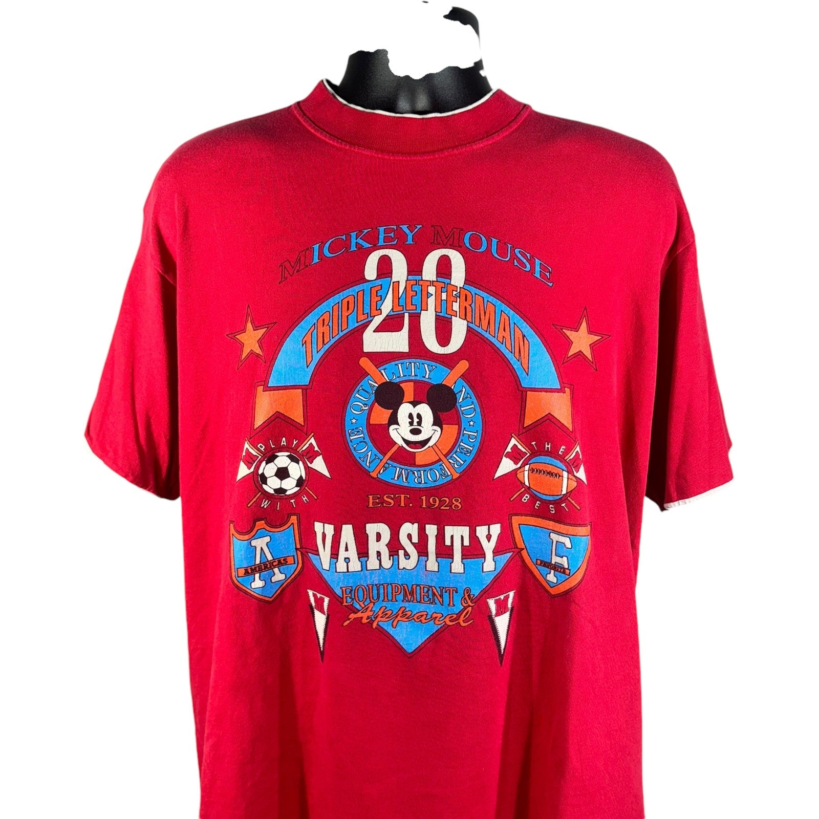 Vintage Disney Mickey Mouse Varsity Apparel Tee