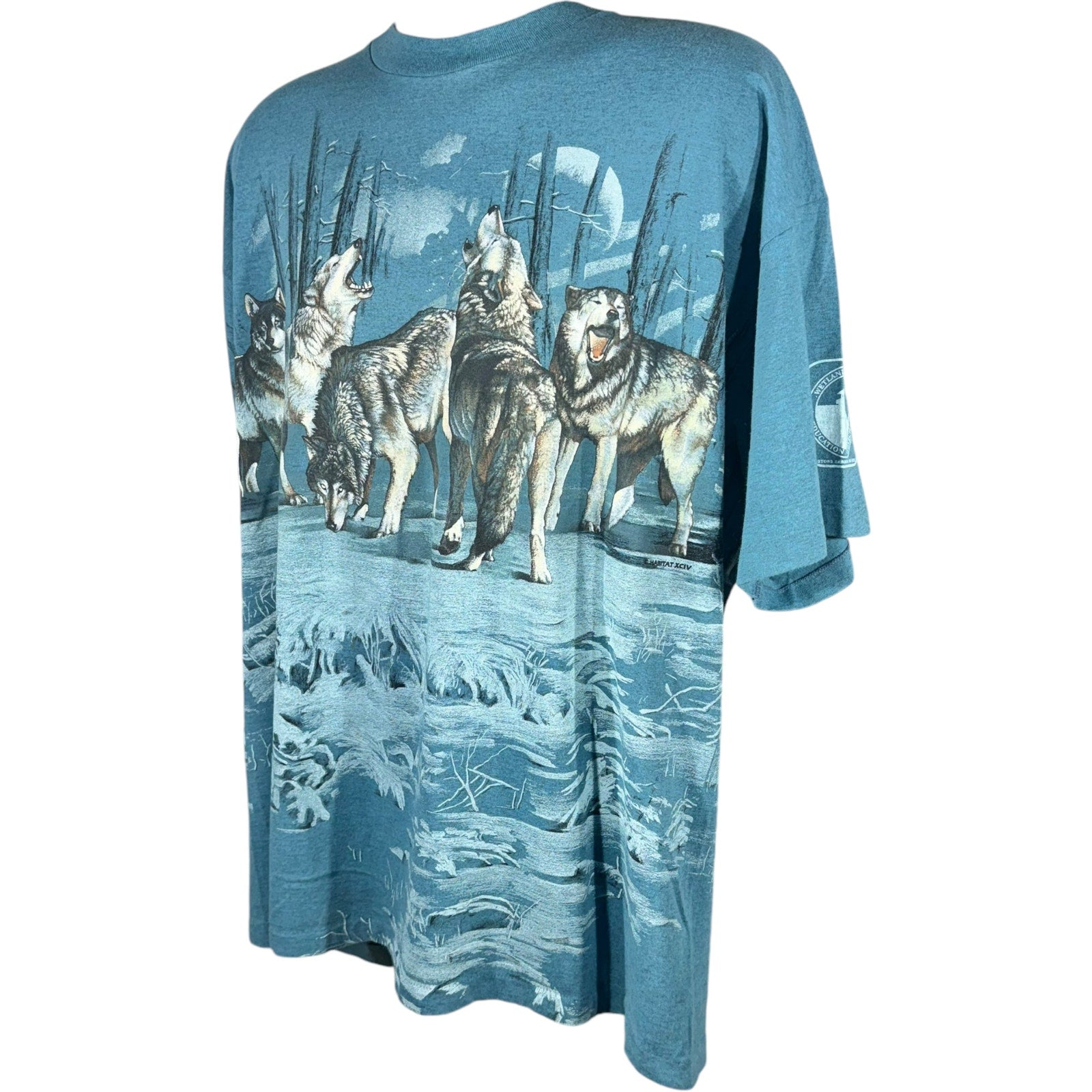 Vintage Pack Of Wolves AOP Nature Tee