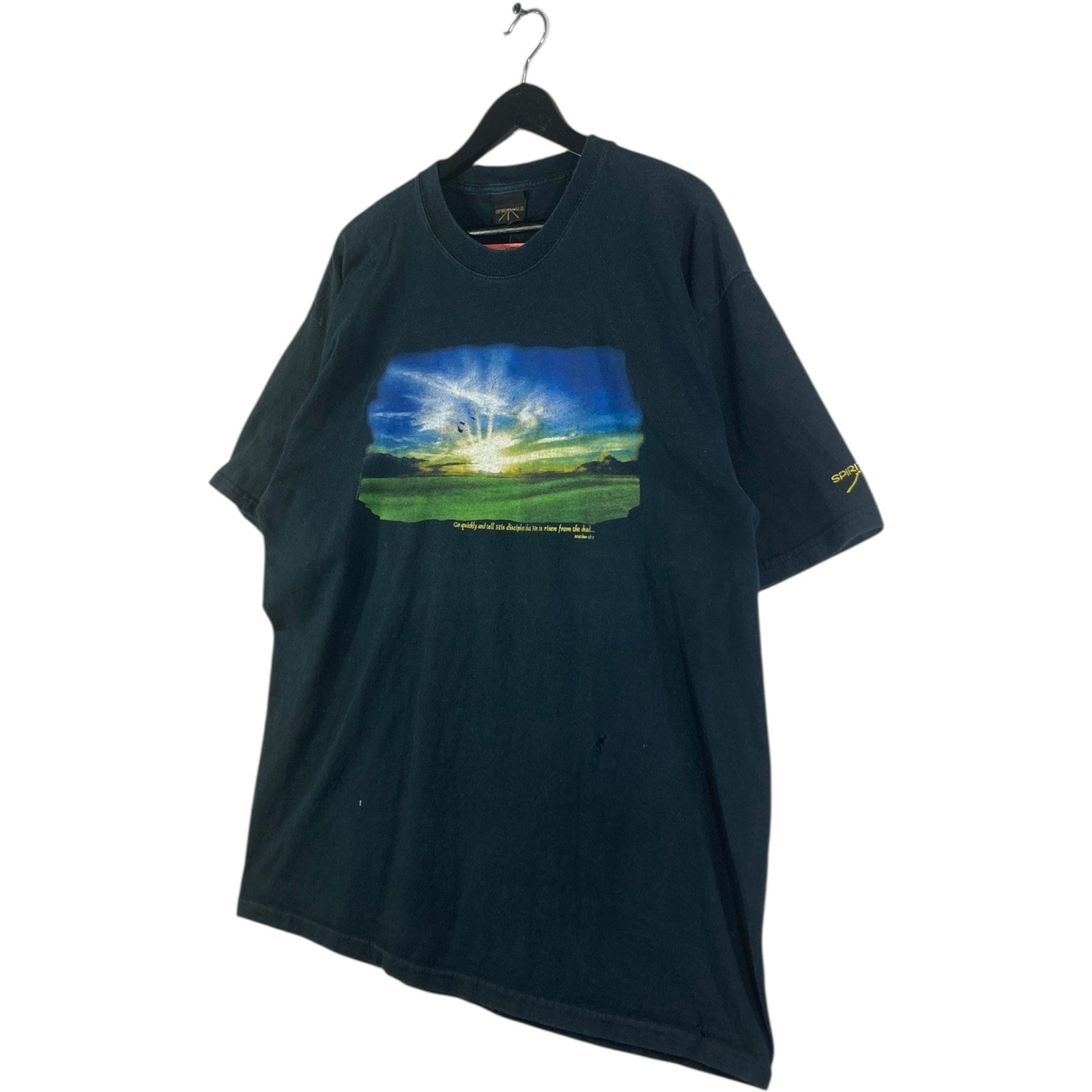 Vintage Matthew 28:7 Bible Verse Graphic T-Shirt