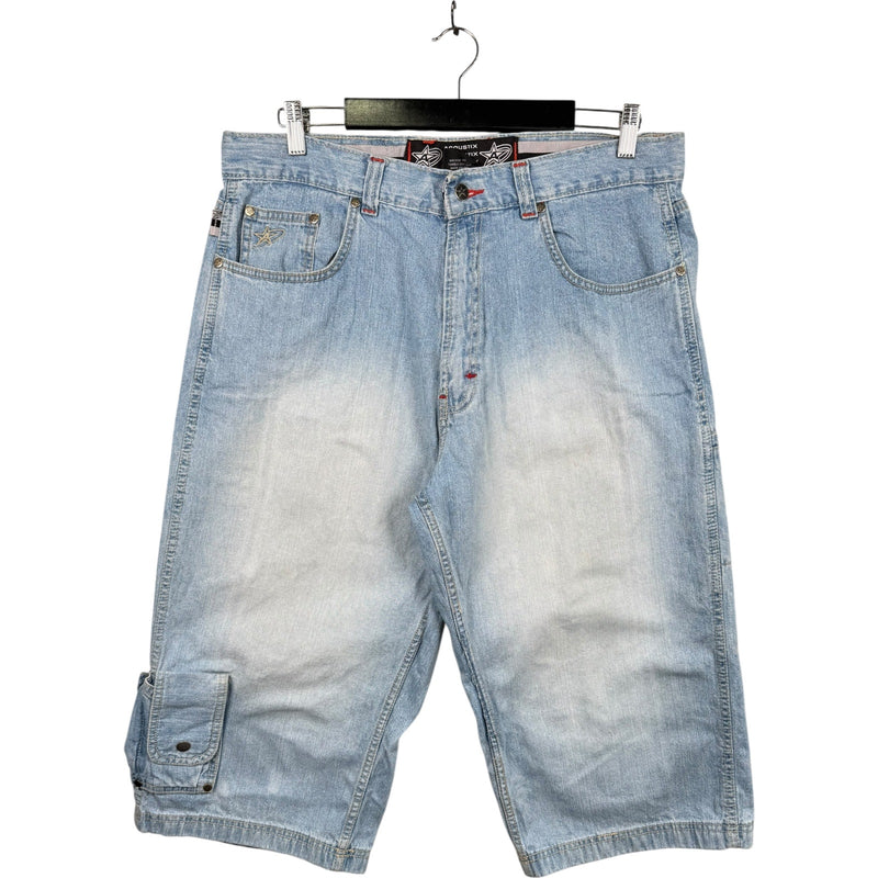 Vintage Straight Leg Bermuda Jean Denim Shorts 36