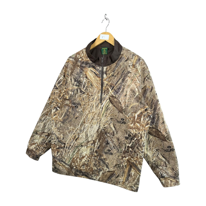 Vintage Cabela's Mossy Oak Half Zip Light Jacket