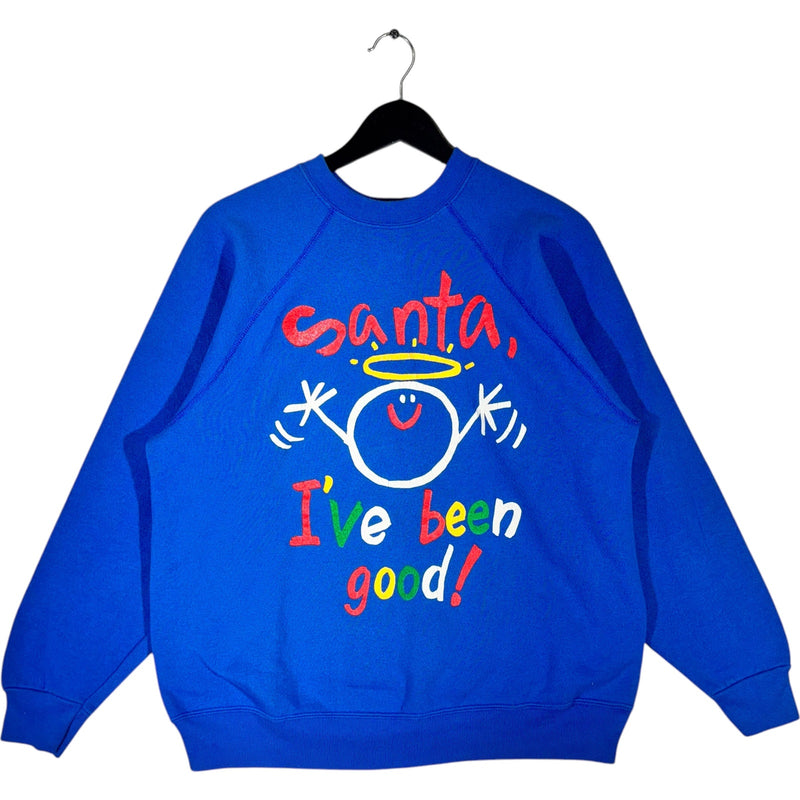 Vintage Santa I've Been Good Christmas Crewneck 90s