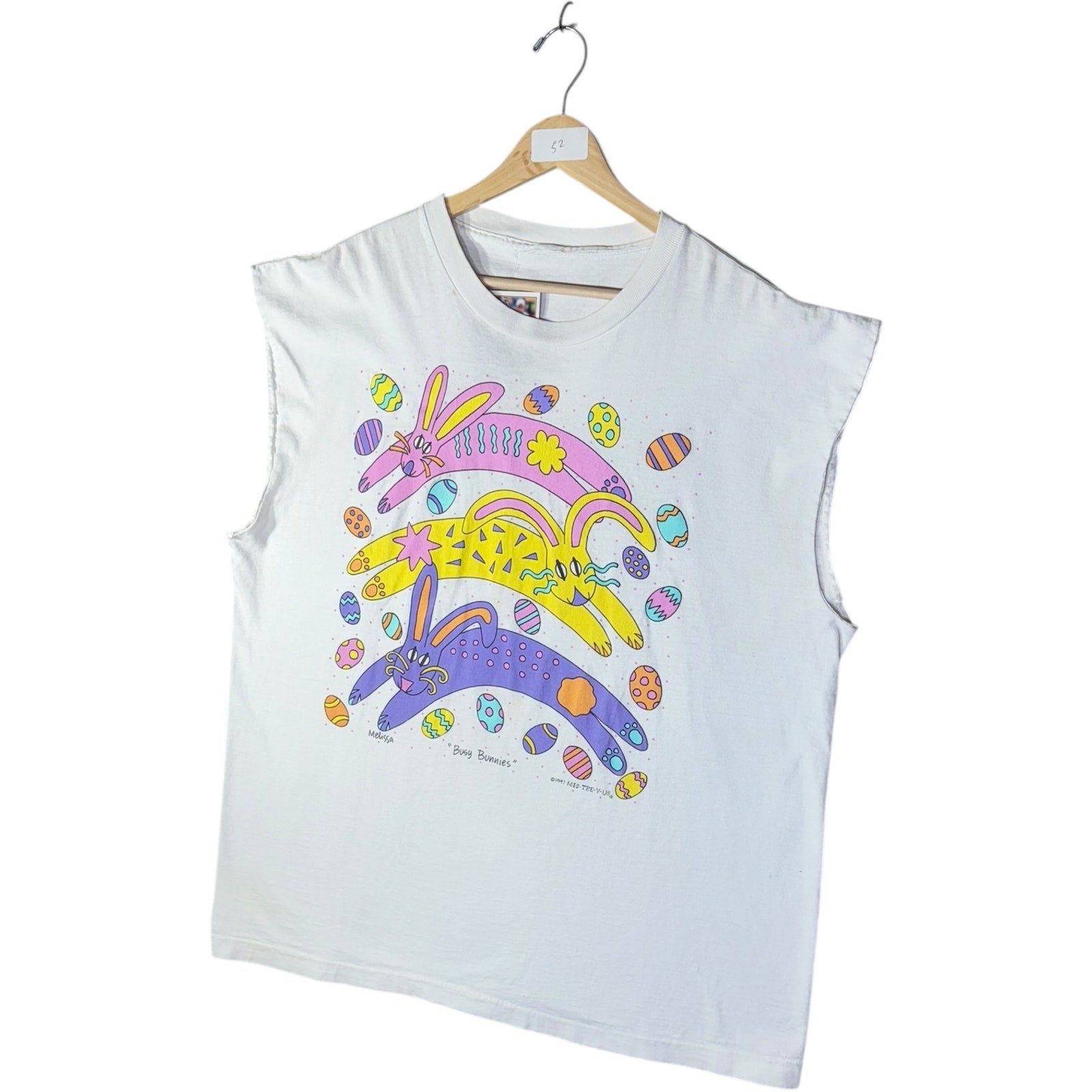 Vintage Busy Bunnies Muscle Sleeves Tank Top