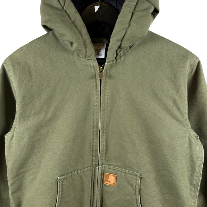 Vintage Carhartt Quilted Full Zip Hooded Workwear Jacket