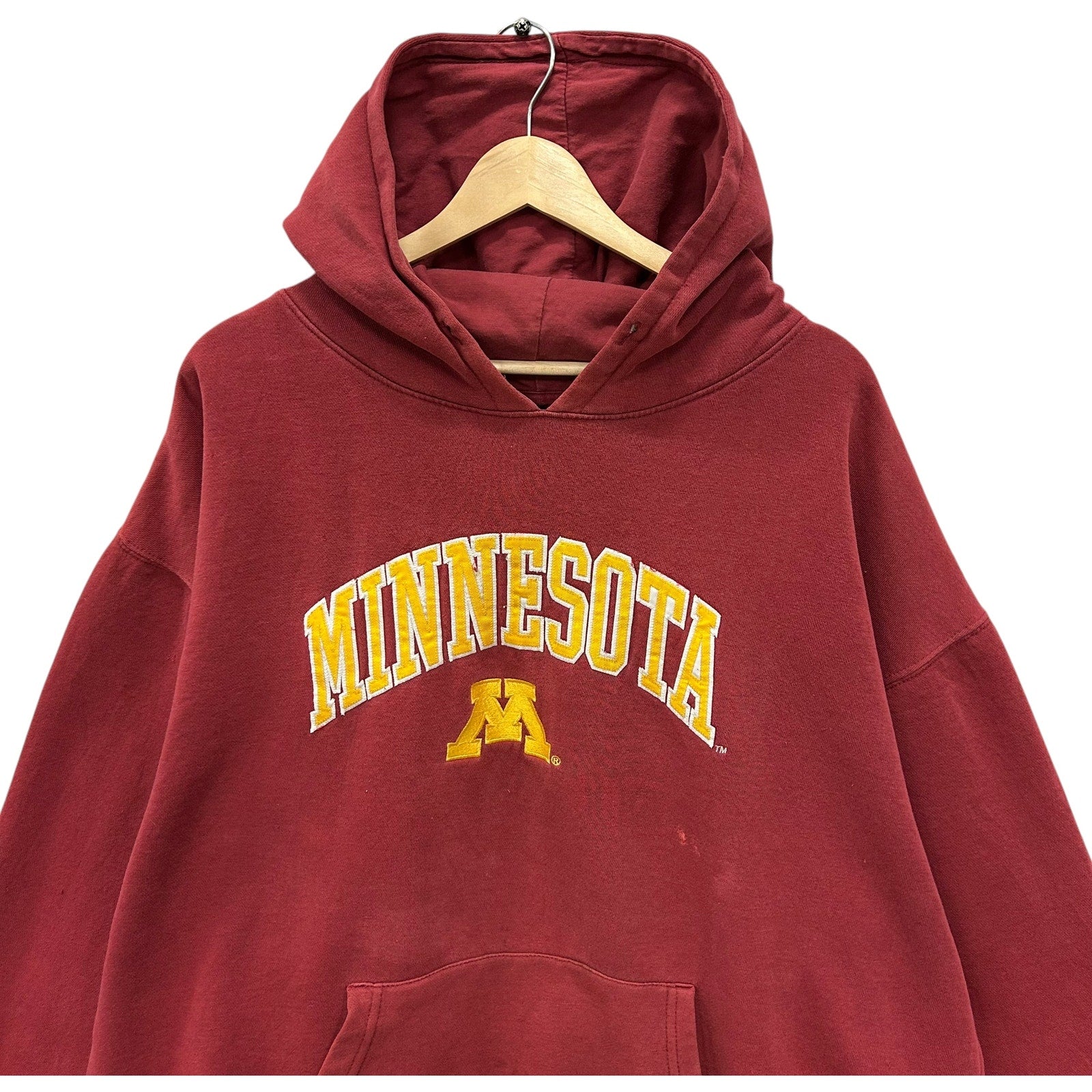 Vintage University Of Minnesota Golden Gophers Spellout Hoodie