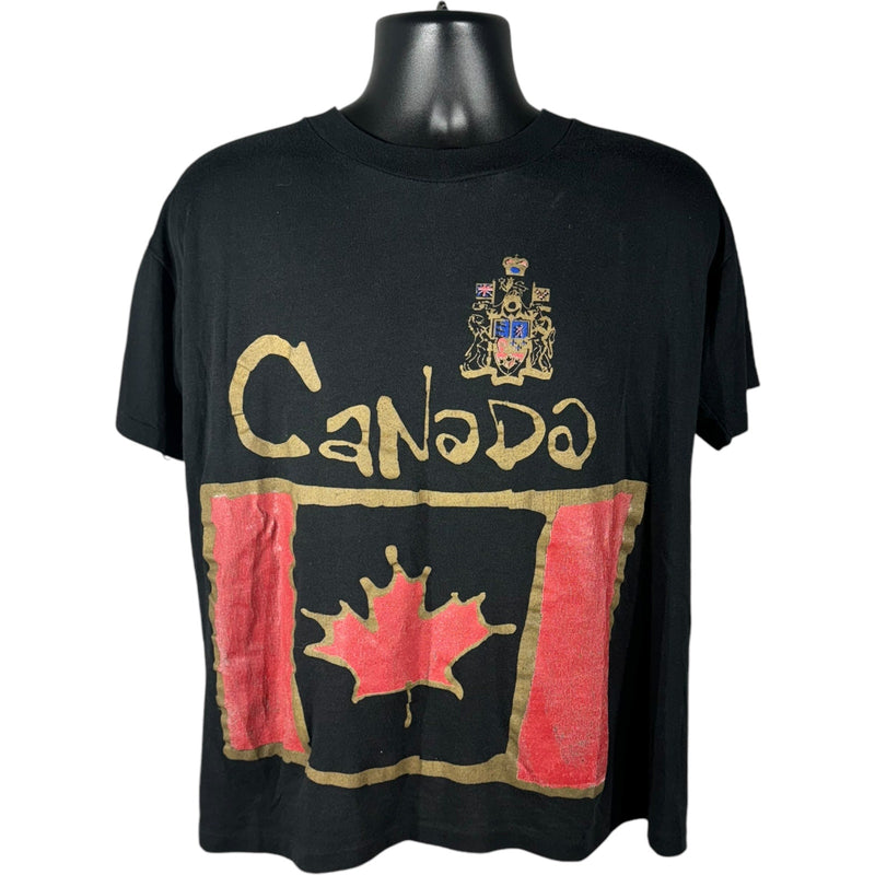 Vintage Canada Emblem Flag Souvenir Tee