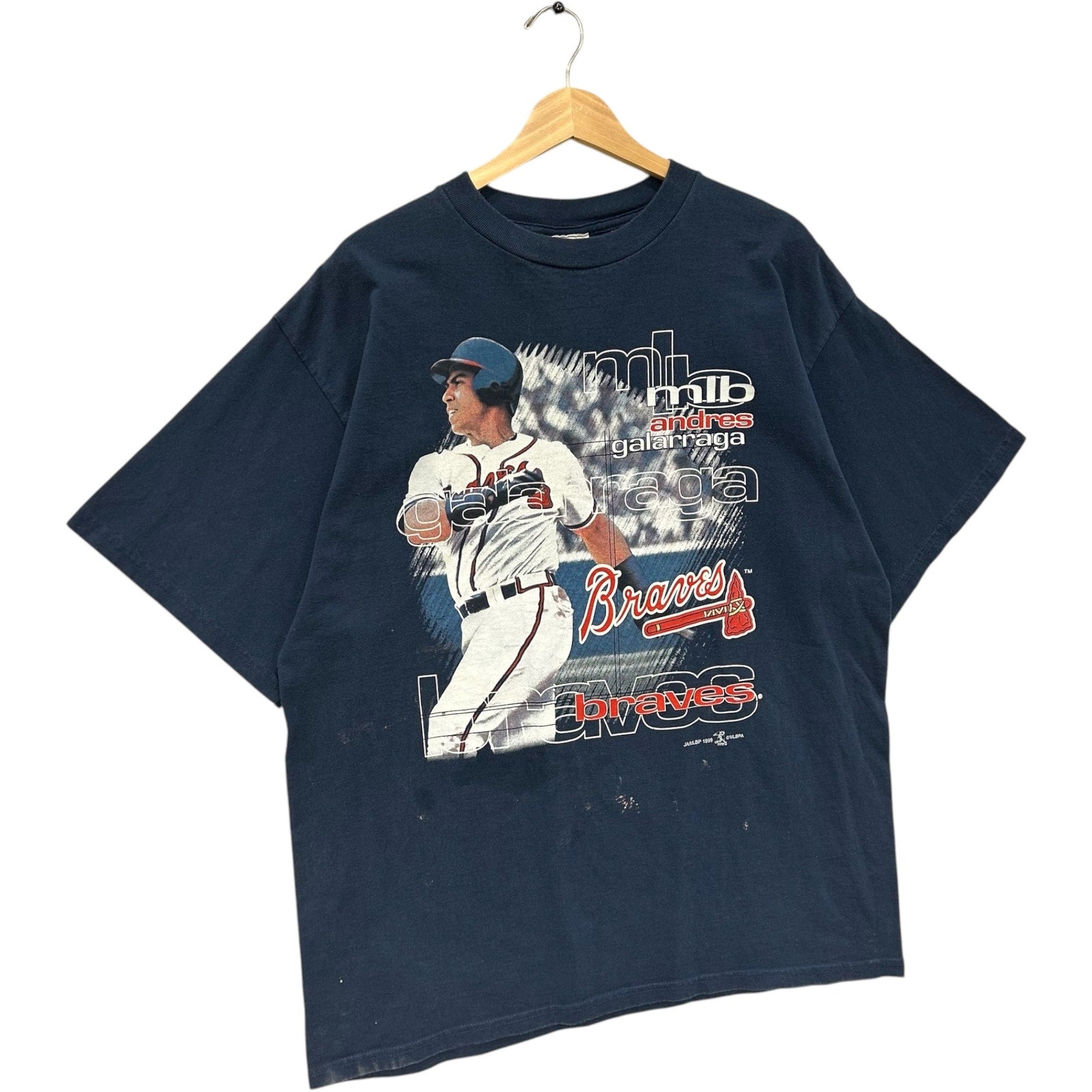 Vintage Atlanta Braves Andres Galarraga #14 Full Body MLB Tee