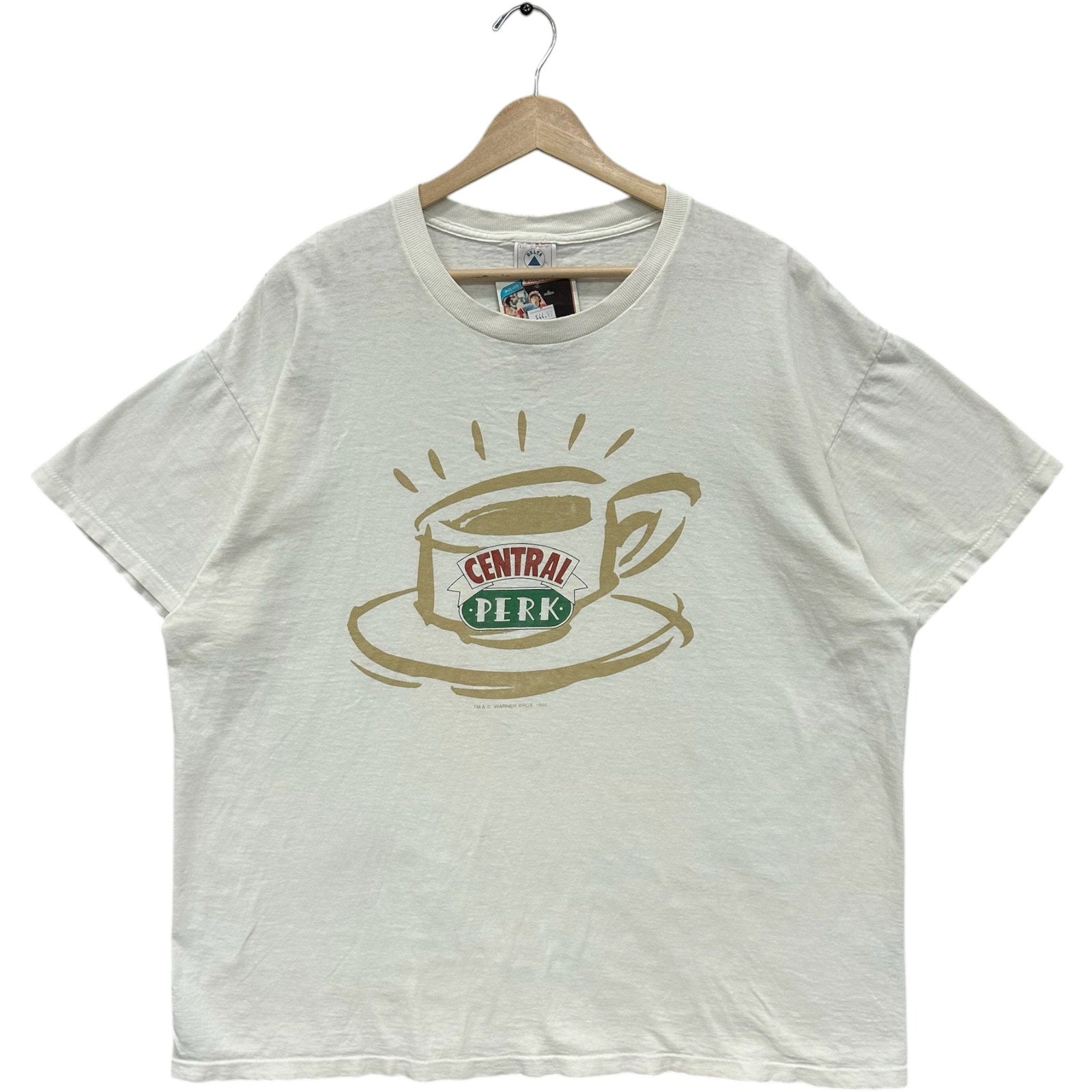 Vintage Central Perk Spellout Logo Friends TV Show Tee