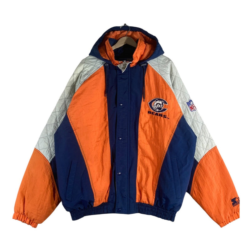 Vintage Starter Chicago Bears NFL Hooded Quilted Jacket