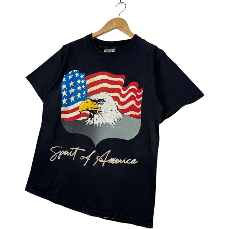 Vintage "Spirit Of America" Bald Eagle America Flag T-Shirt