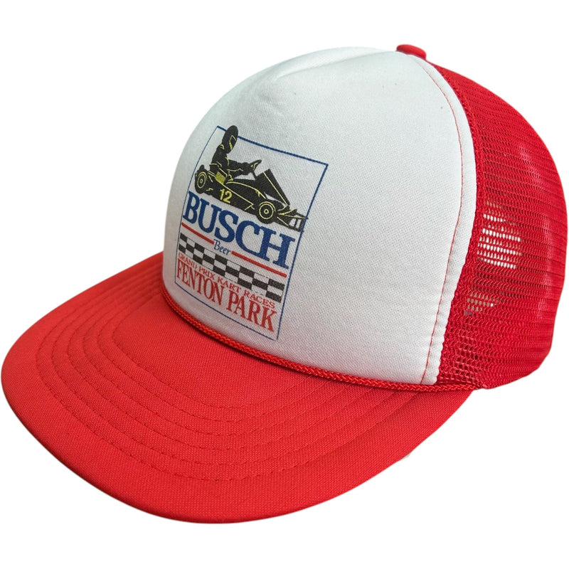 Vintage Grand Prix Kart Races Busch Beer Trucker Promo Snapback Hat