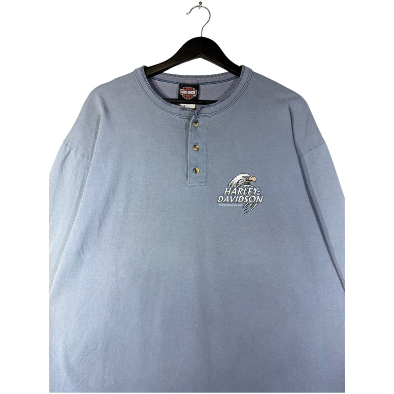 Vintage Harley Davidson Motorcycles Forth Worth Henley Long Sleeve