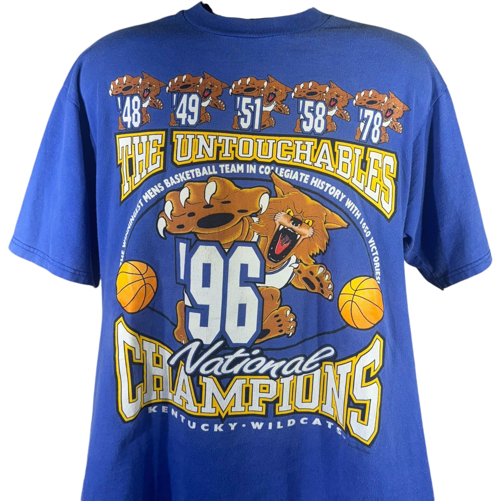 Vintage University of Kentucky Wildcats Basketball "The Untouchables" Tee 90s