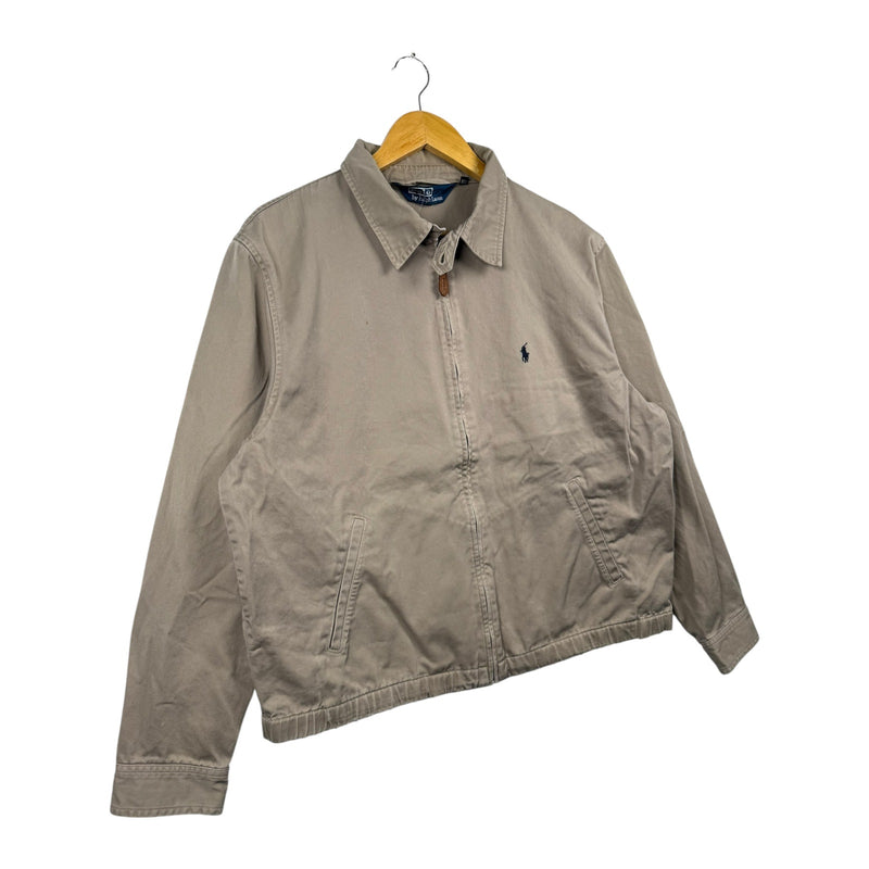 Vintage Polo Ralph Lauren Khaki Harrington Full Zip Jacket