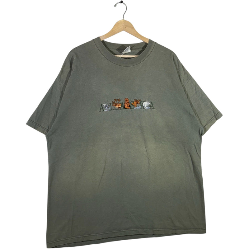 Vintage Alaska Embroidered Spellout Souvenir Tee