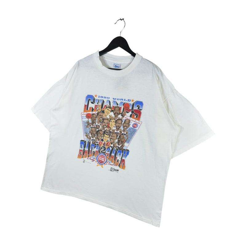 Vintage Detroit Pistons Back 2 Back Champs NBA T-Shirt 90s