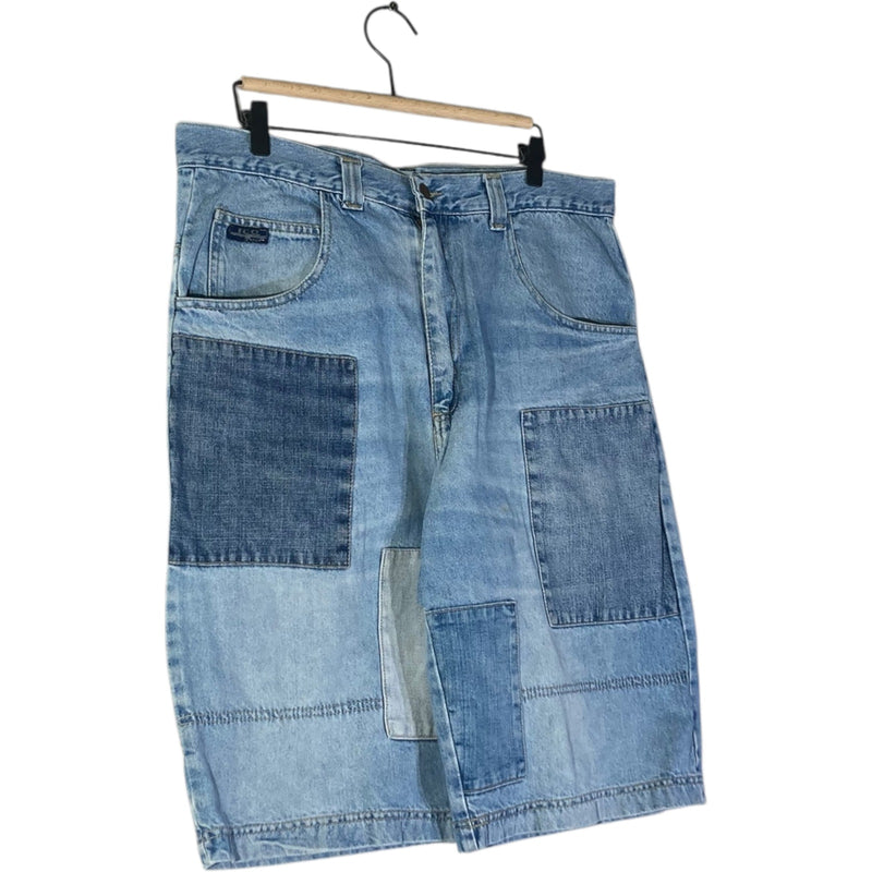 Vintage Patchwork Denim Shorts 36