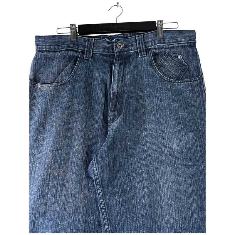 Vintage Evolution Wide Leg Denim Shorts 38