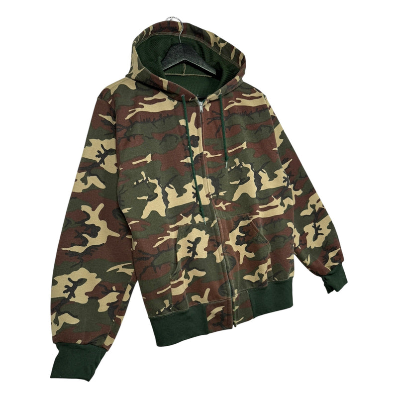 Vintage Camouflage Full Zip Hoodie