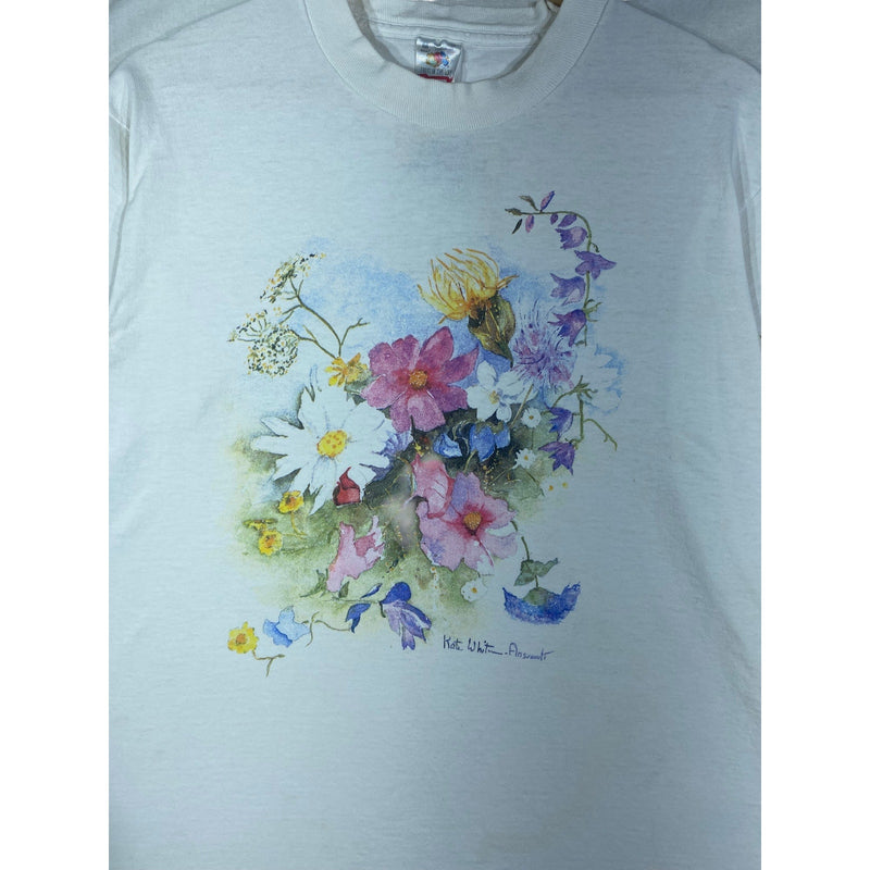 Vintage Watercolor Flower Artwork T-Shirt