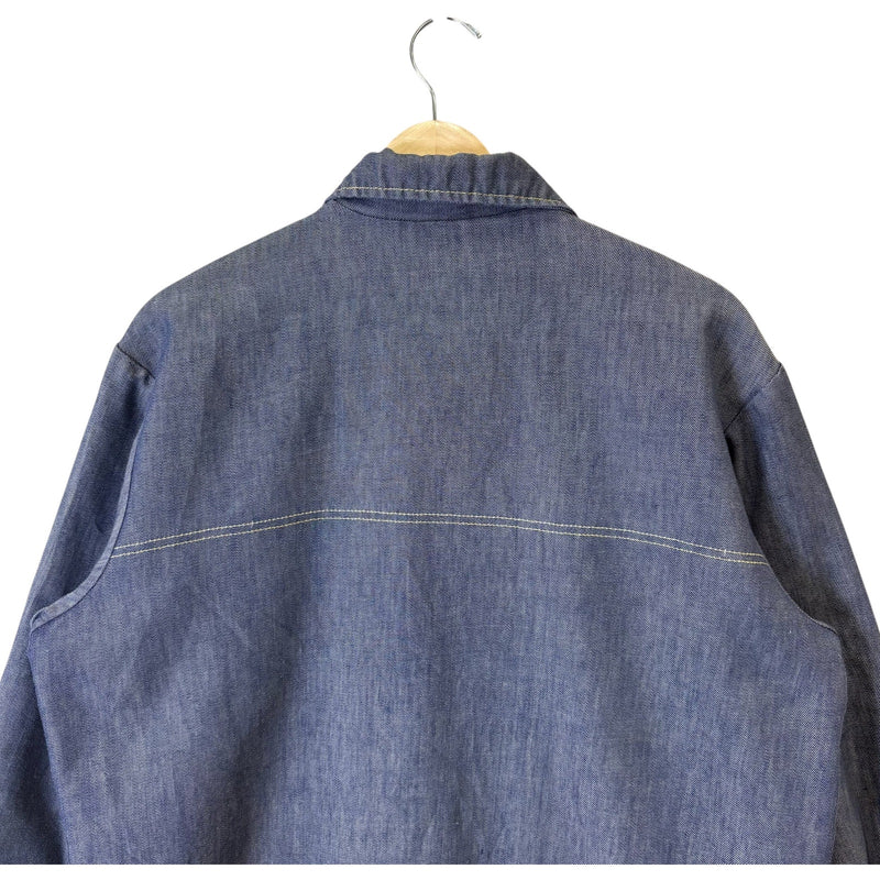 Vintage Swingster Sherpa Lined Button Up Denim Jacket