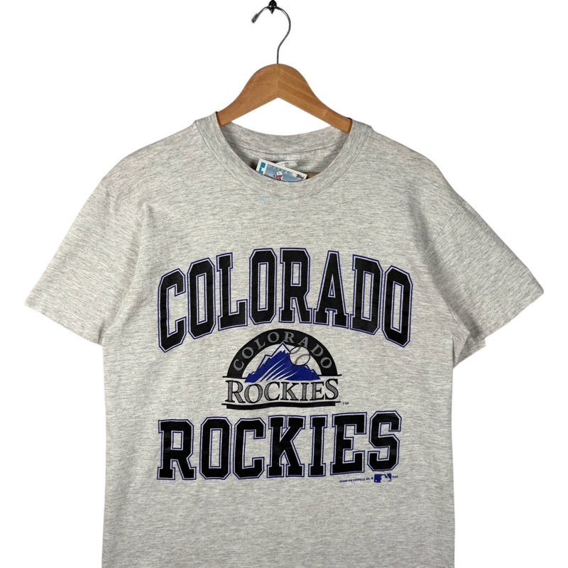 Vintage Champion Colorado Rockies Large Spellout Logo MLB Tee