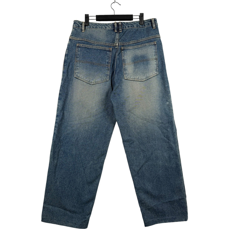 Vintage Blue Force Wide Leg Denim Jeans 34x28