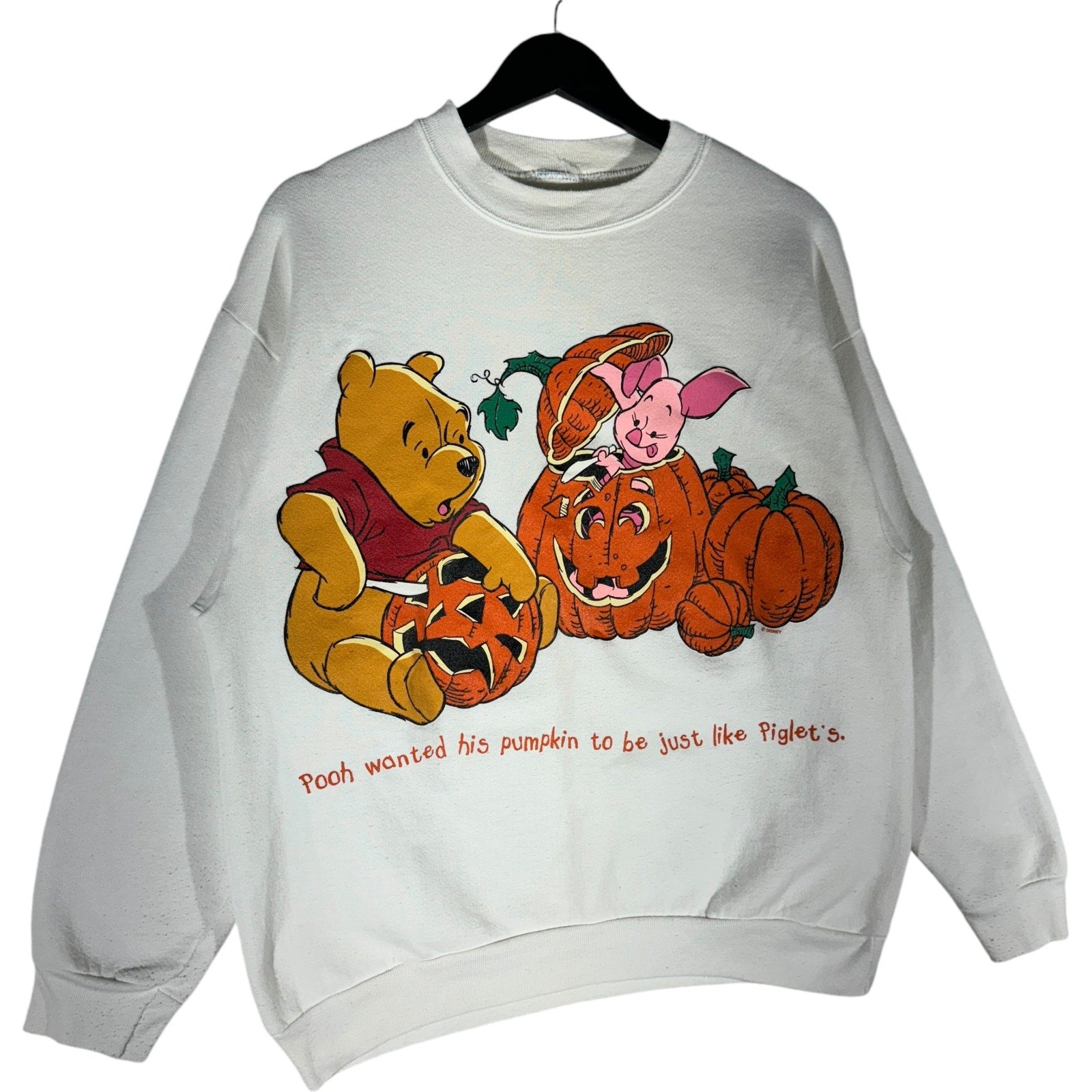 Vintage Pooh & Piglet with Pumpkins Crewneck