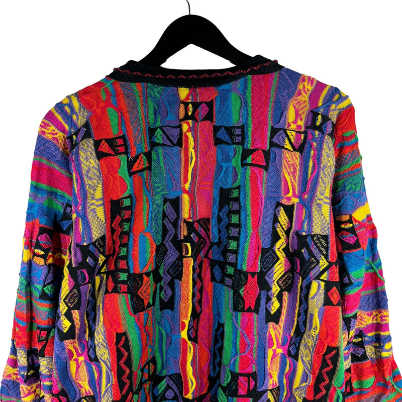 Vintage Coogi 3D Knit 1/4 Button Sweater