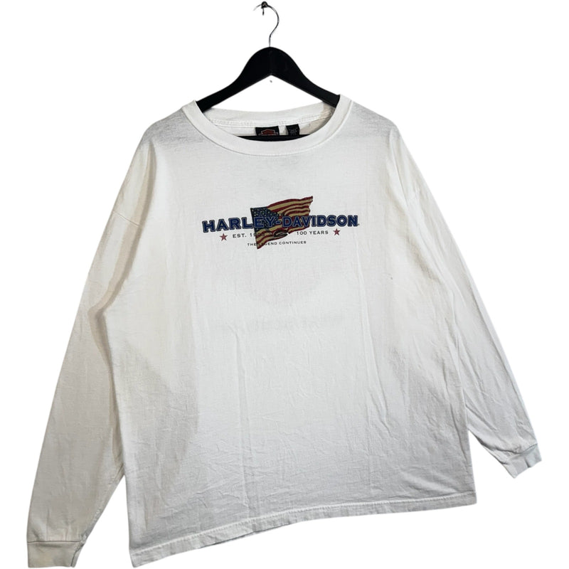 Vintage Harley Davidson American Flag Long Sleeve