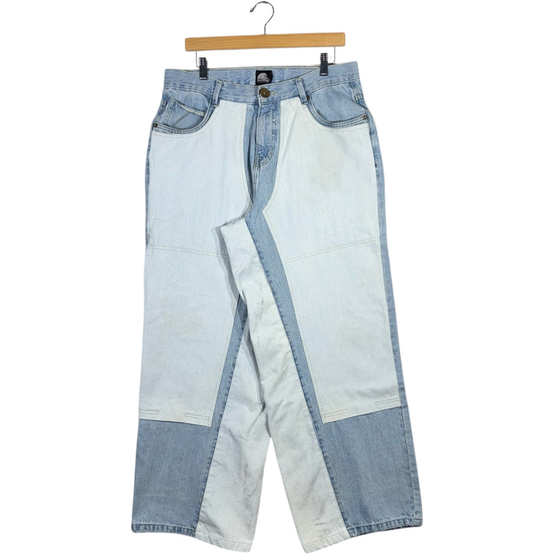 Vintage Cut & Sew Southpole Wide Leg Denim Jeans 34 x 32