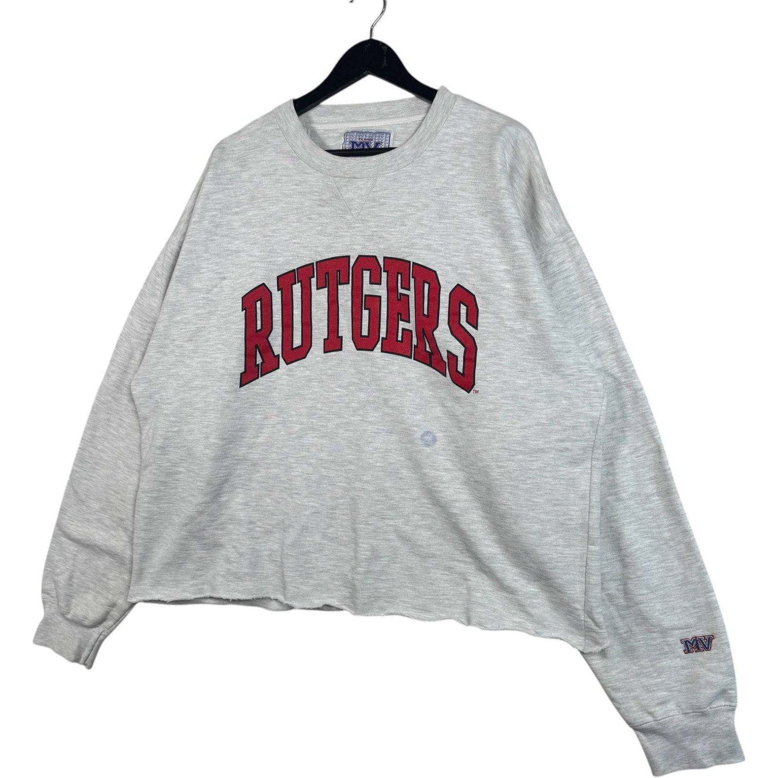 Vintage Rutgers University Arch Spellout Cropped Crewneck
