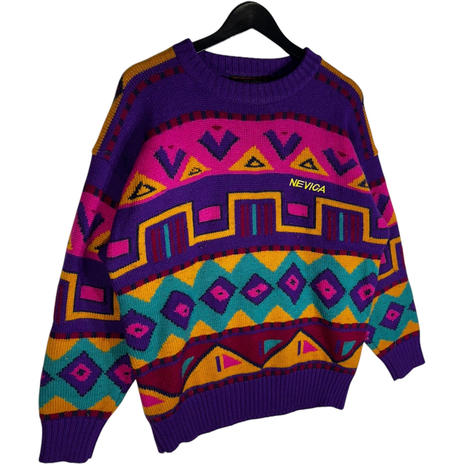 Vintage Nevica Geometric Pattern Sweater