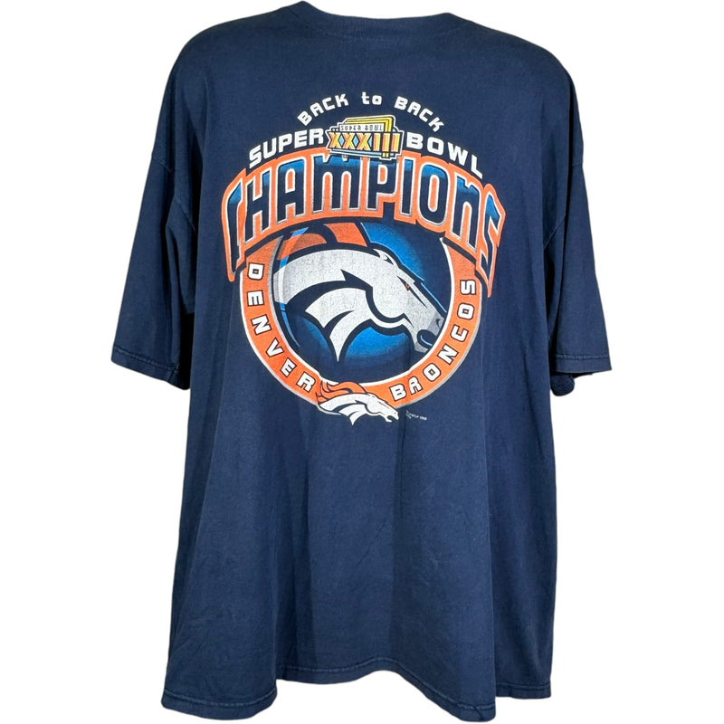 Vintage Denver Broncos "Back to Back" Super Bowl Champs Tee