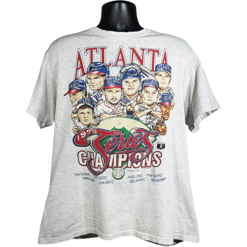 Vintage Atlanta Braves Series Champions MLB Caricature Tee