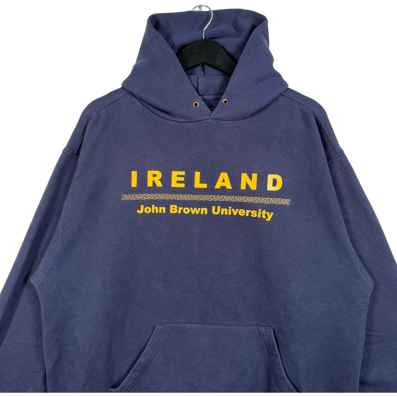 Vintage John Brown University Ireland Spellout Pullover Hoodie