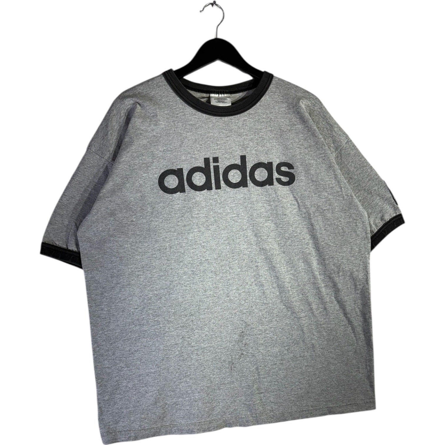 Vintage Adidas Spell Out Logo Ringer T-Shirt