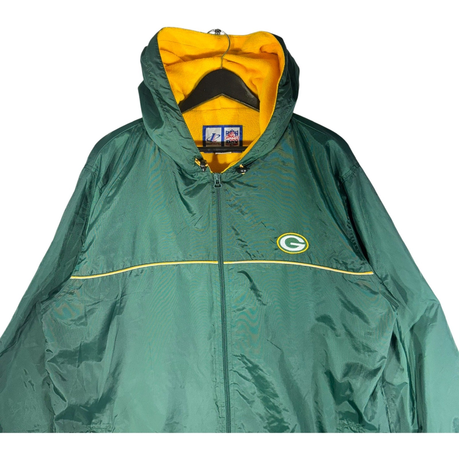 Vintage Logo Athletic Green Bay Packers NFL Hooded Jacket