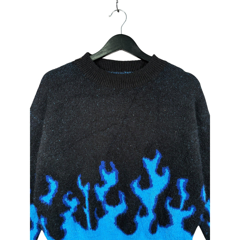 Vintage Fire Flame Graphic Sweater