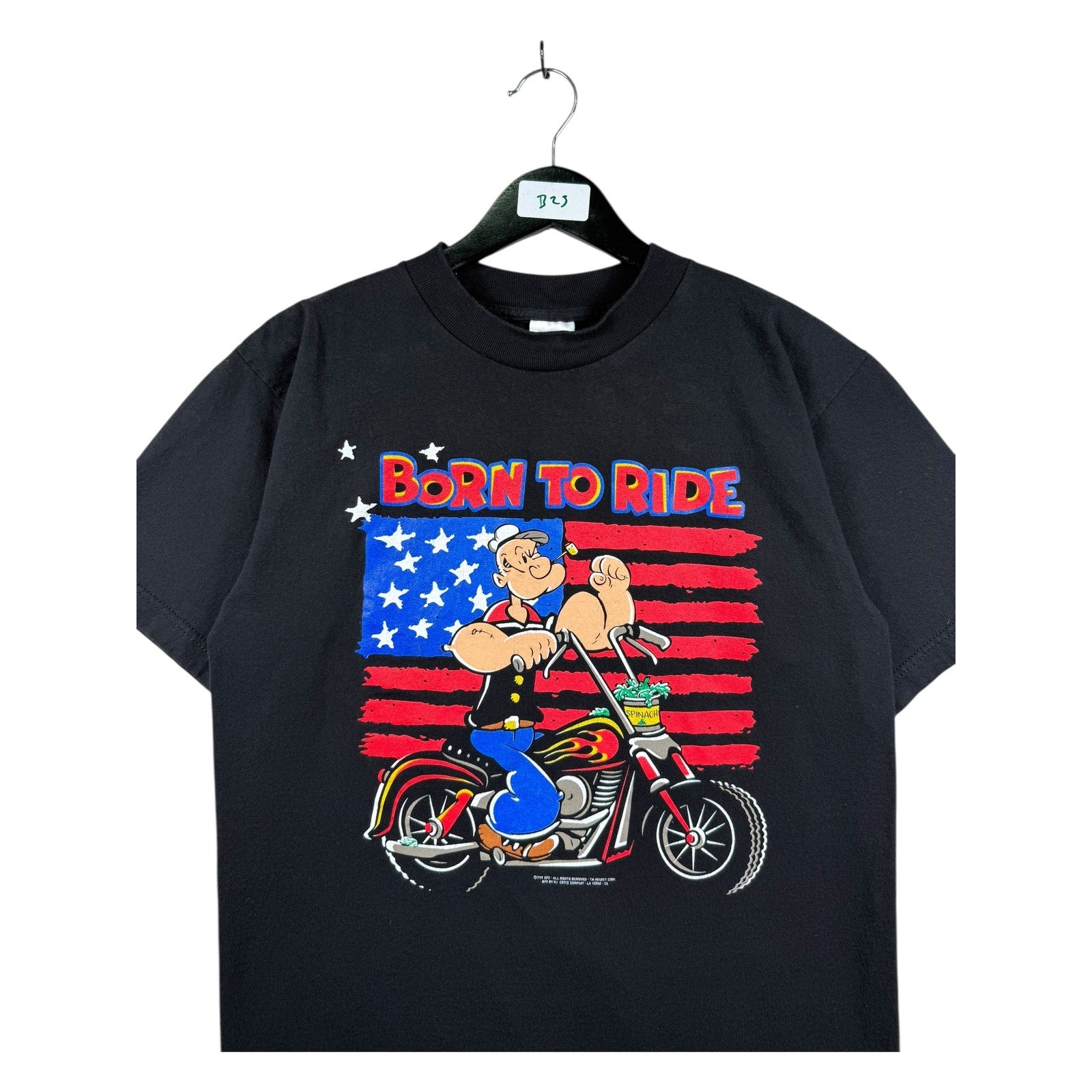 Vintage Popeye Born To Ride 1999 T-Shirt
