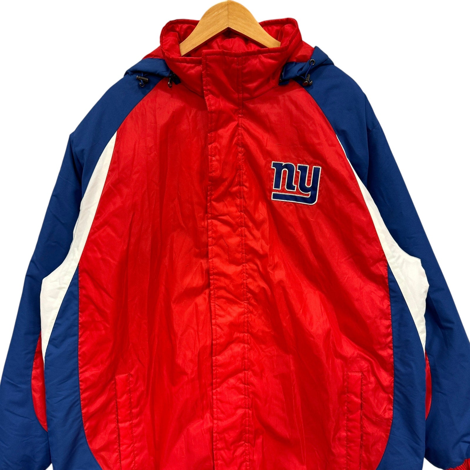 Vintage NY Giants Hooded Logo NFL Puffer Jacket