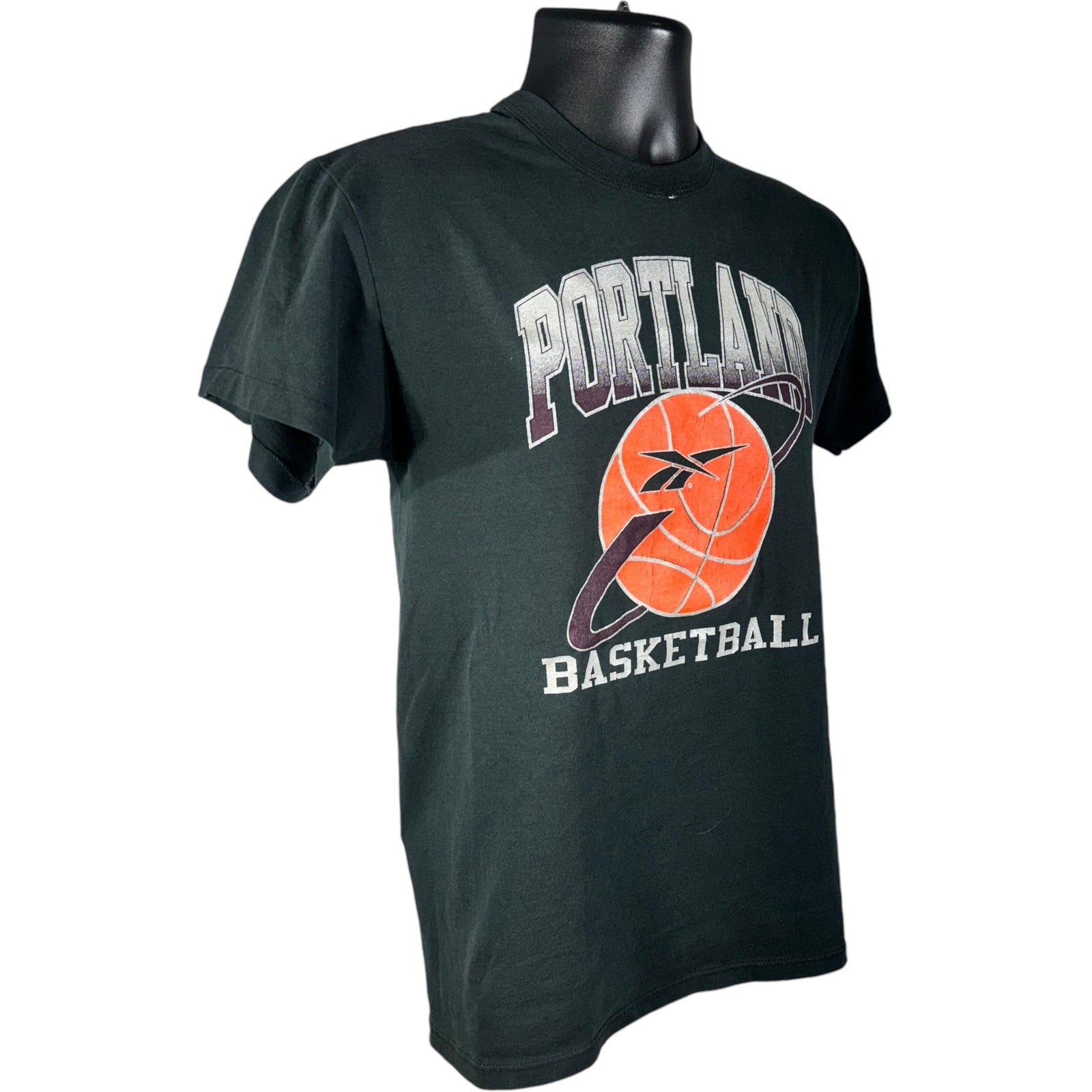 Vintage Reebok Portland Basketball Spellout Graphic Tee