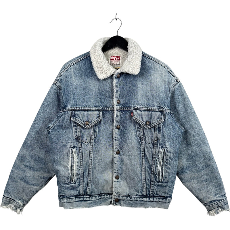 Vintage Levis Sherpa Lined Button Up Denim Jacket