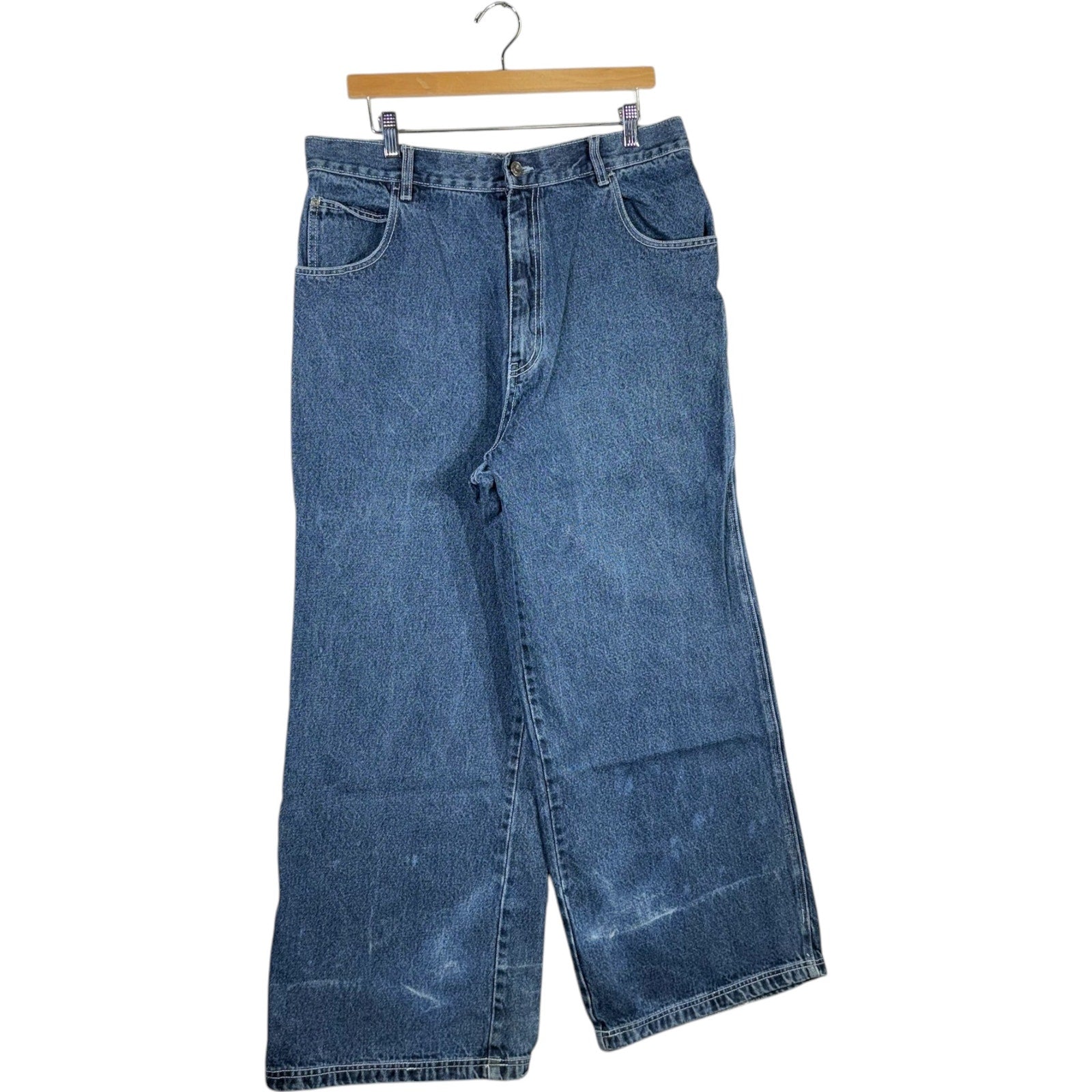 Vintage Y2K Wide Leg Relaxed Fit Denim Jeans 36x30