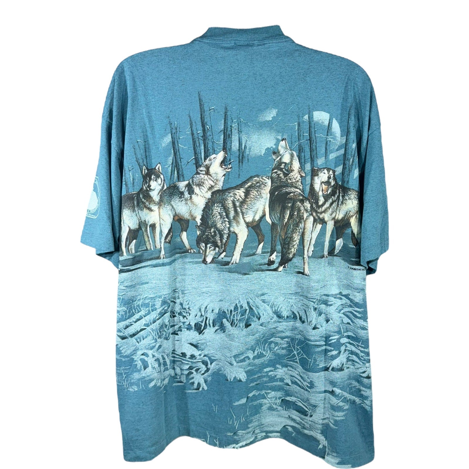 Vintage Pack Of Wolves AOP Nature Tee