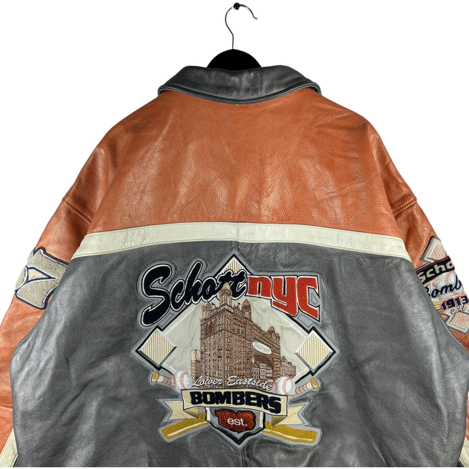 Vintage Schott NYC Leather Varsity Jacket